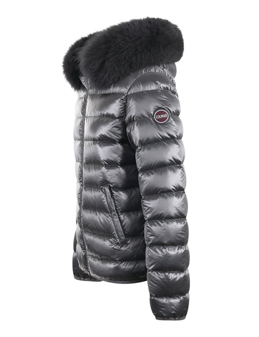 COLMAR DONNA CORTO GRIGIO CON PELLICCIA