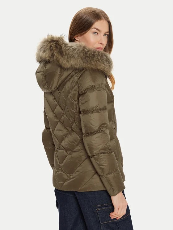 GIUBBINO BLAUER CORTO DONNA VERDE PELLICCIA