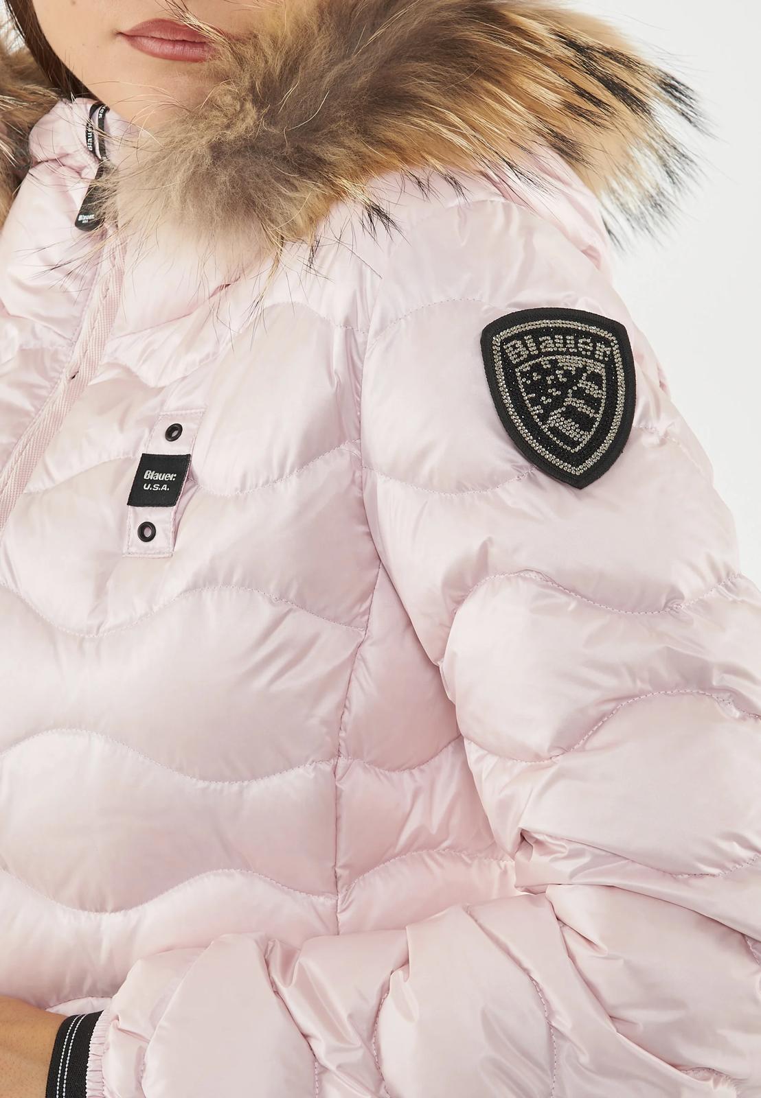 GIUBBINO BLAUER DONNA ROSA CORTO CON PELLICCIA