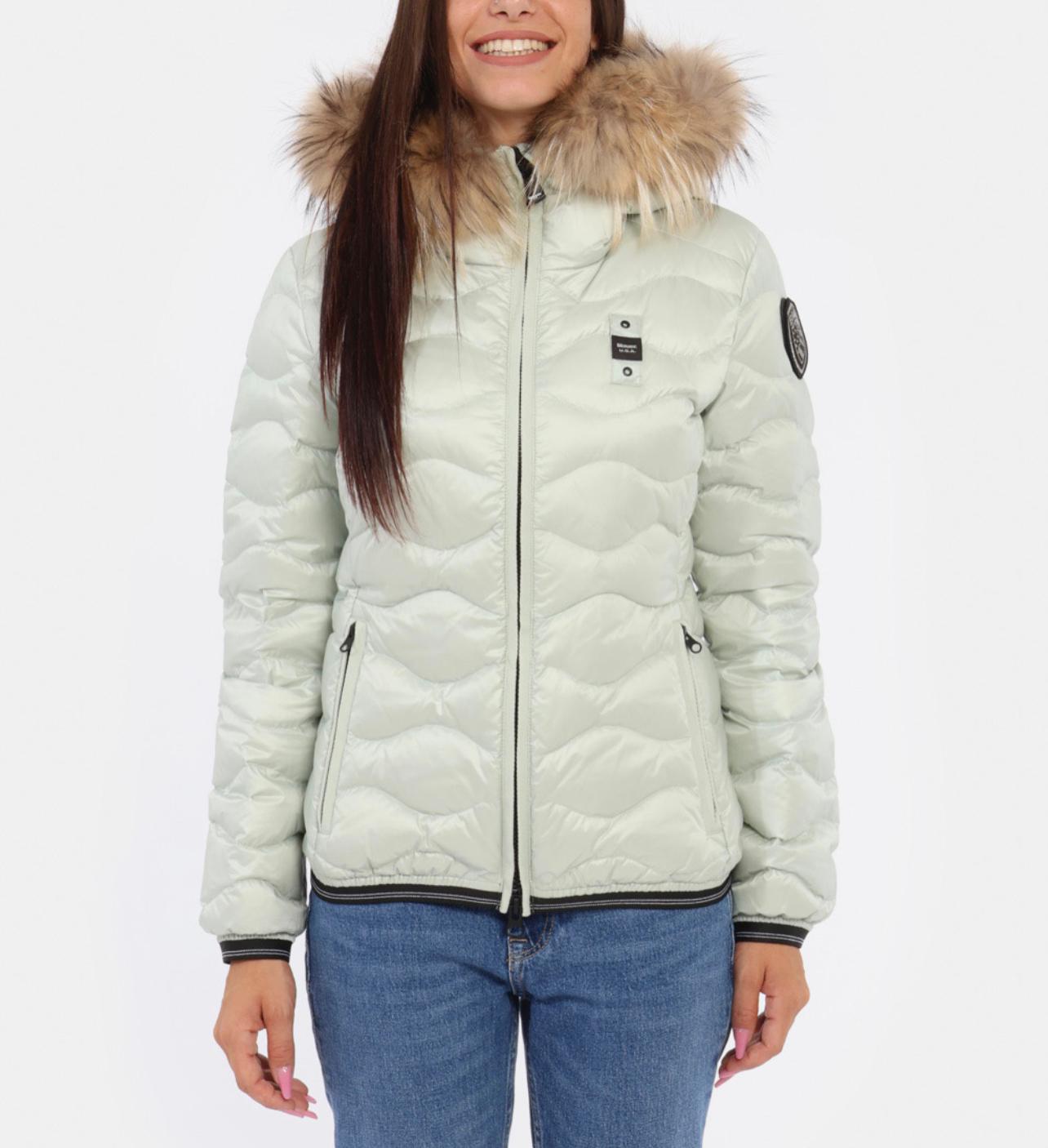 GIUBBINO BLAUER DONNA GHIACCIO CORTO CON PELLICCIA